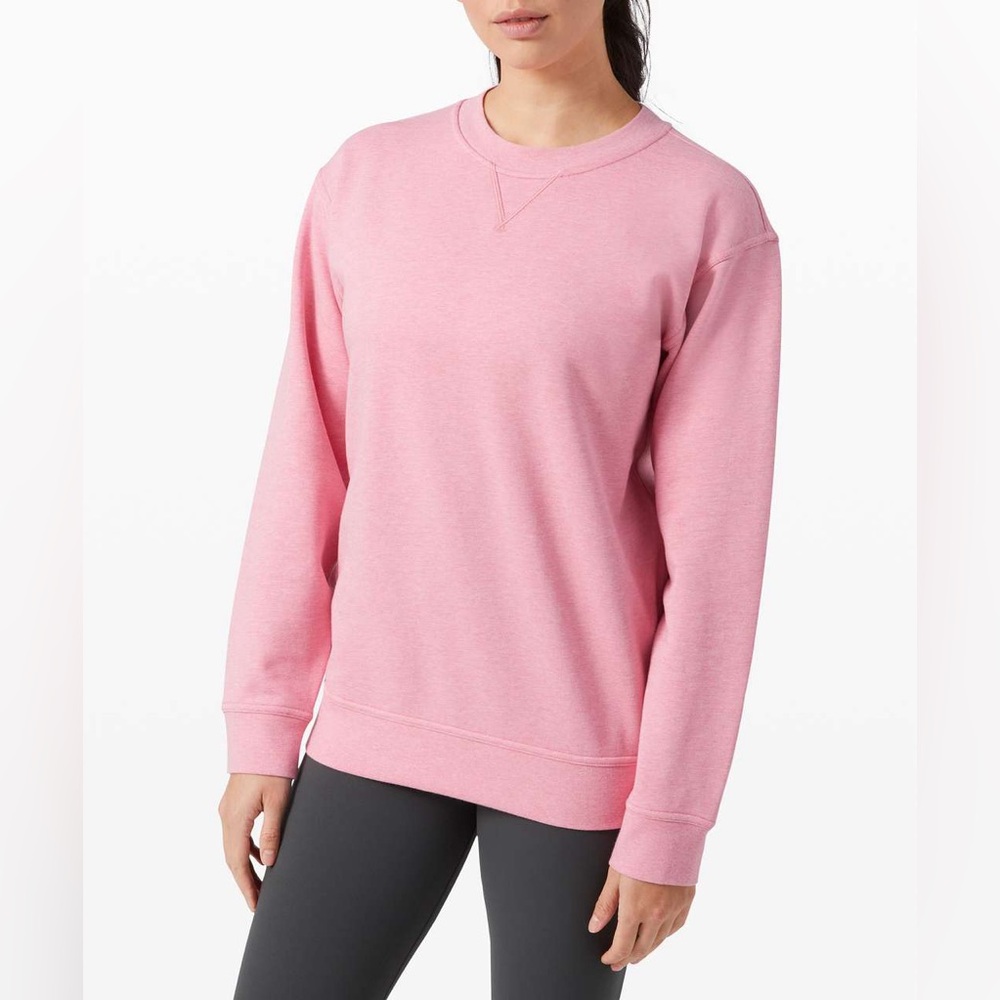 Lululemon All Yours Crew‎ *Terry Heathered Azalea Pink Size 4